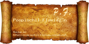 Pospischil Flavián névjegykártya